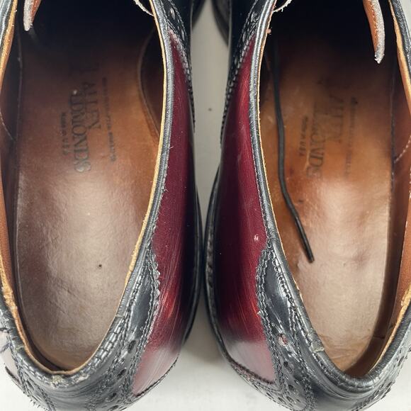 Allen Edmonds Polo Men\'s Size 11.5 A Two Tone Oxblood Saddle Dress Shoes Lace Up main image 7